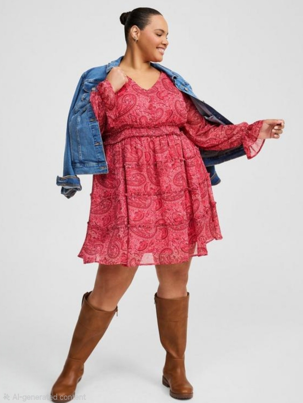 Torrid Pink Paisley Dress Size 2XL